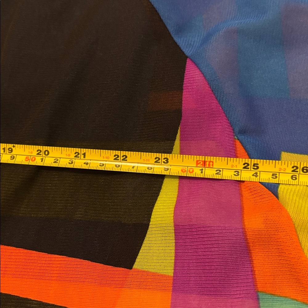 Annalee + Hope multicolored sheer poncho SZ XL cape style rounded edge vacay - Picture 5 of 12
